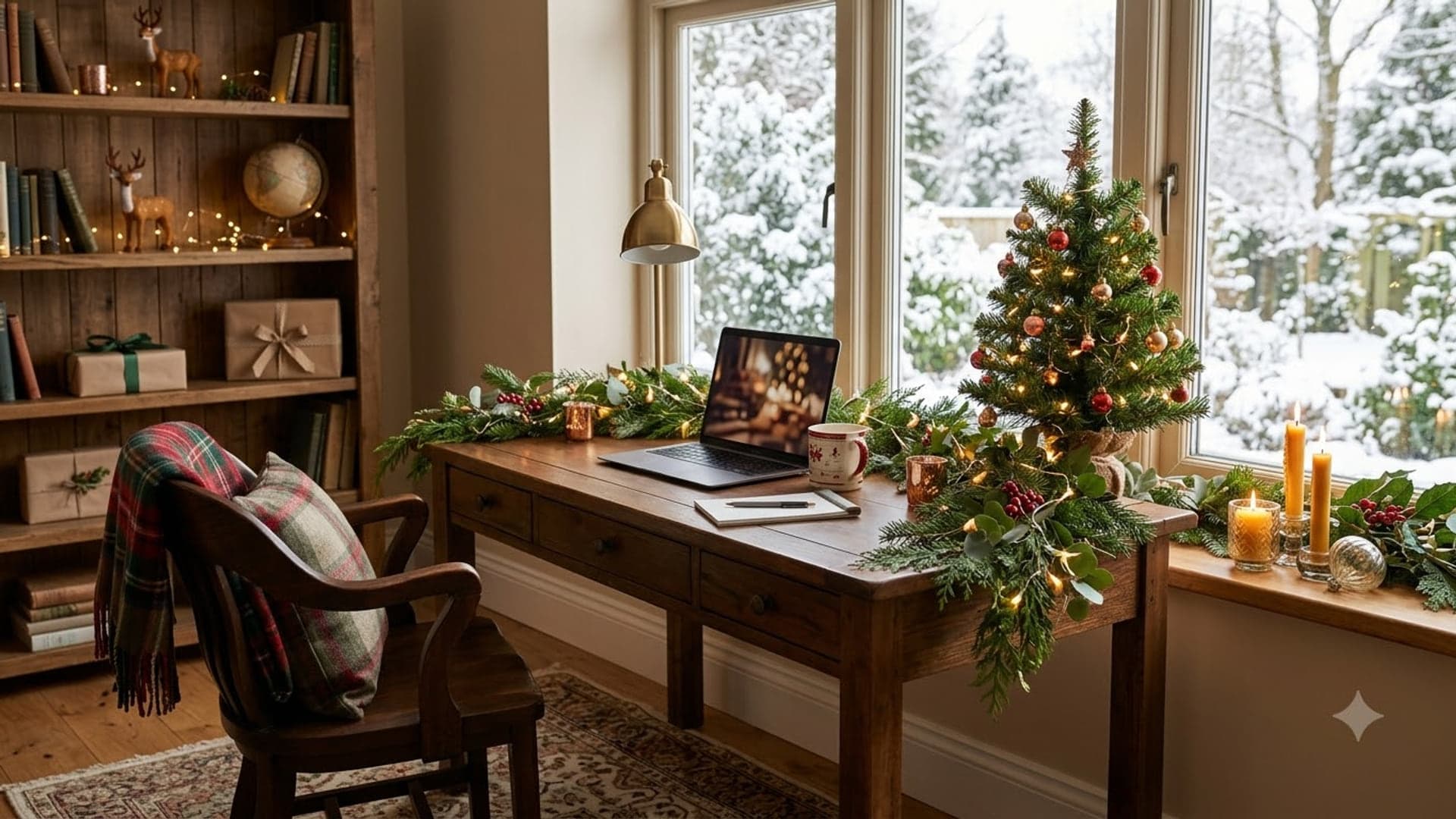 Holiday Home Office — funny virtual background for Teams, Zoom and Google Meet