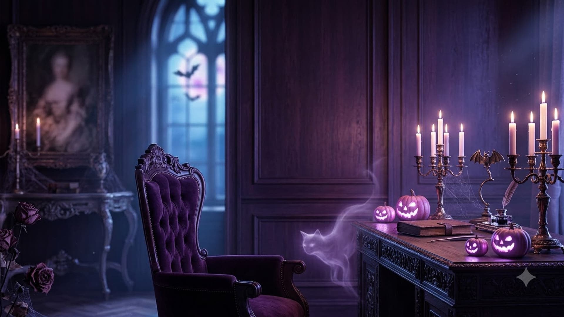 Haunted Mansion Office — funny virtual background for Teams, Zoom and Google Meet