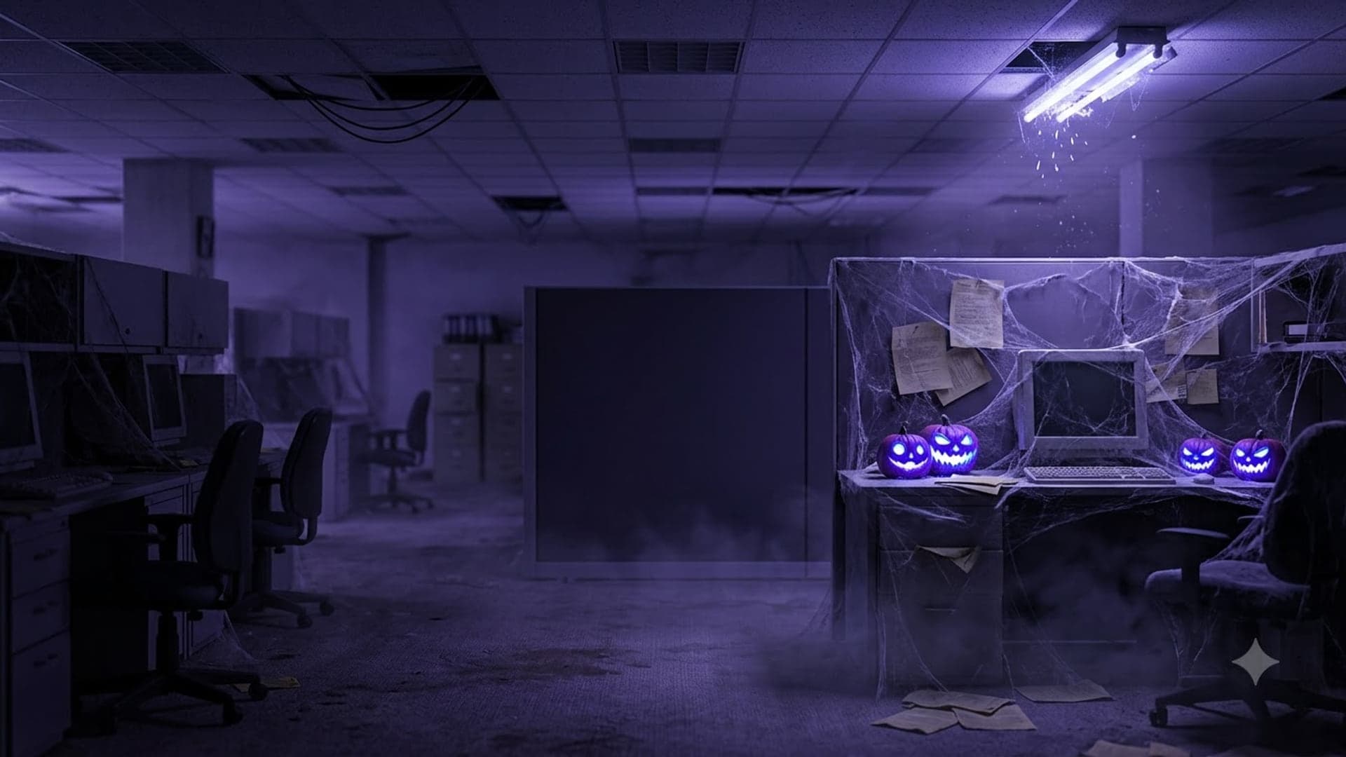 Haunted Office — funny virtual background for Teams, Zoom and Google Meet