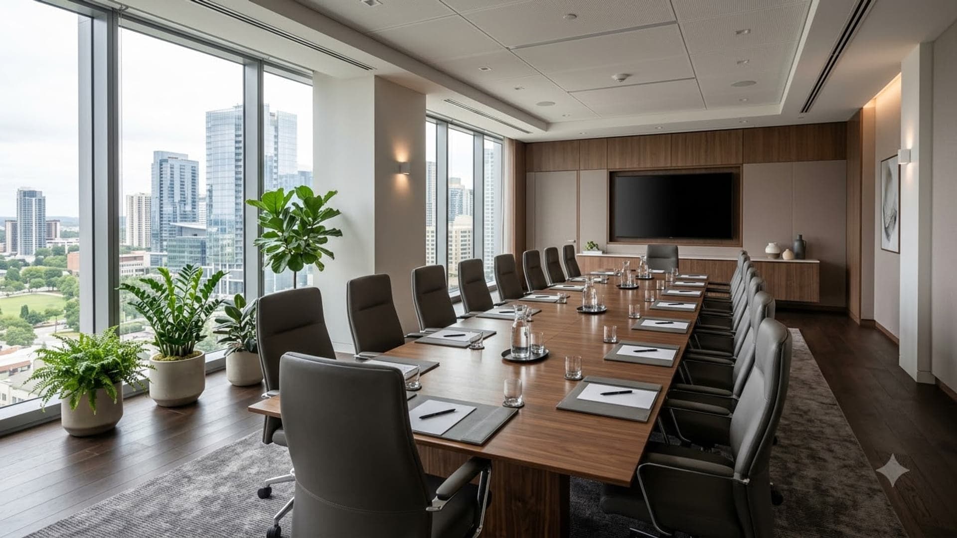 Empty Conference Room Interior — funny virtual background for Teams, Zoom and Google Meet