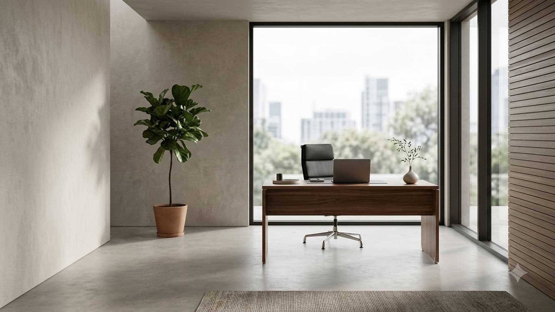 Minimalist Office Interior — funny virtual background for Teams, Zoom and Google Meet