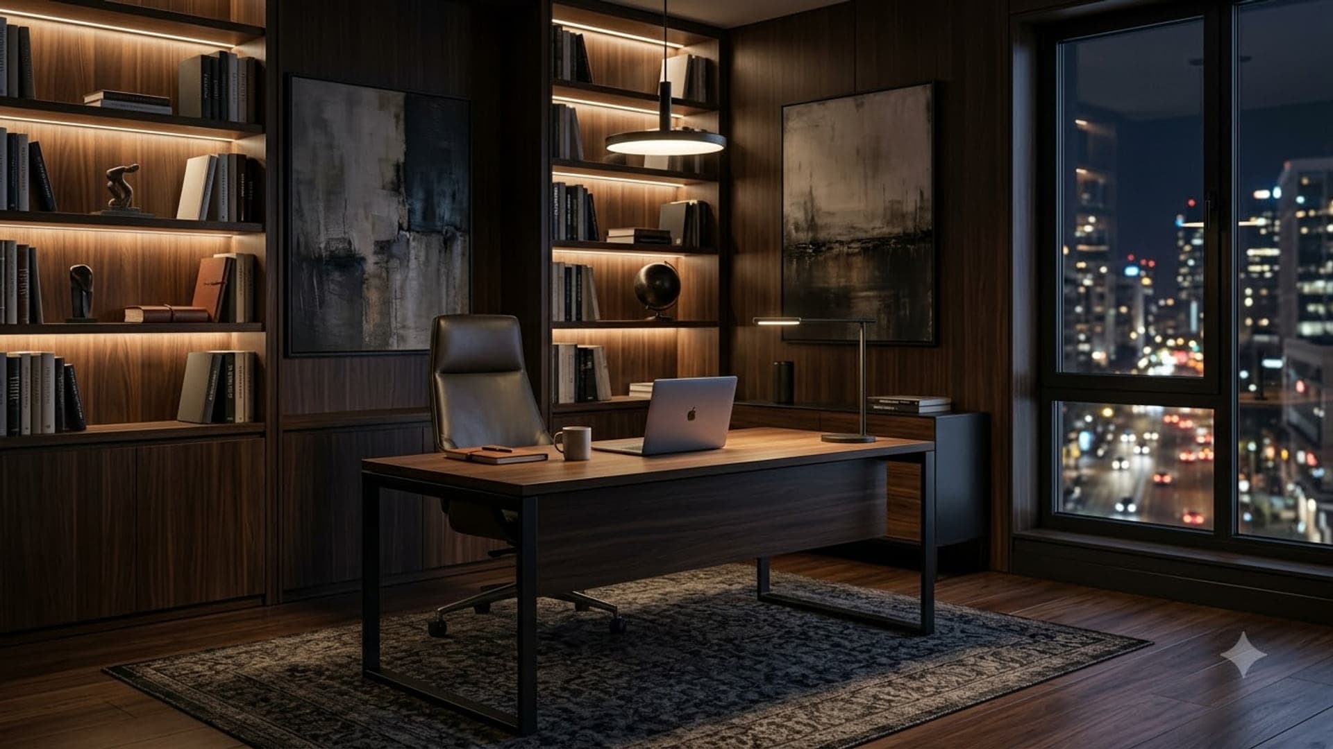 Modern Office With Desk — funny virtual background for Teams, Zoom and Google Meet